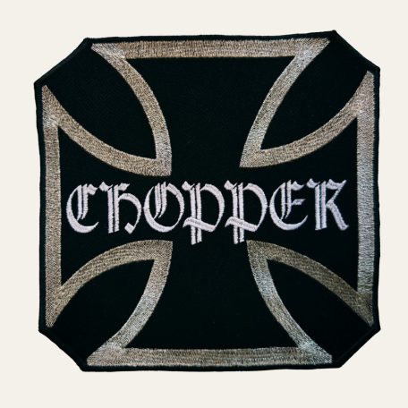Hímzett Chopper Vaskereszt Felvarró