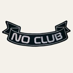 Hímzett "No Club" Feliratos Felvarró
